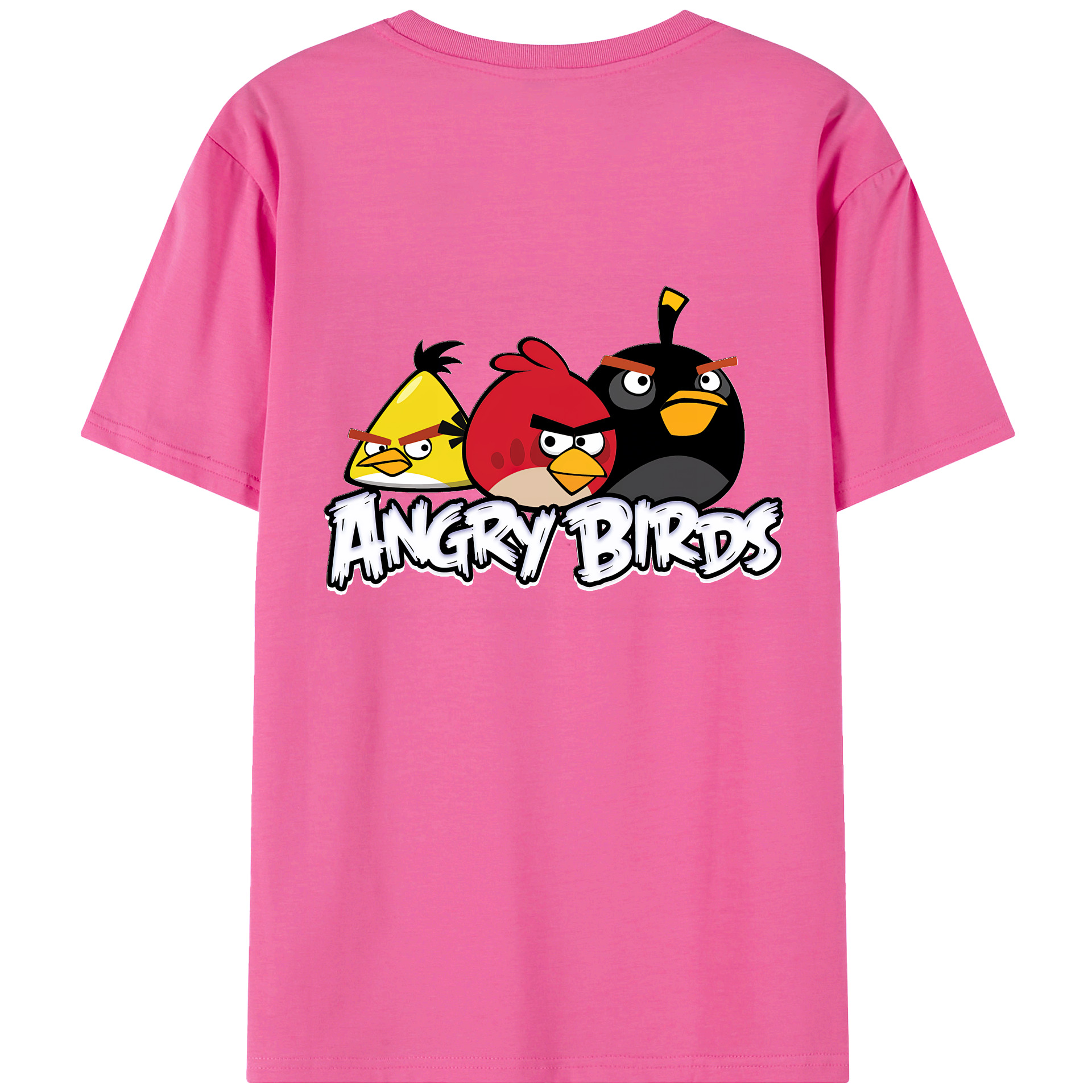 （画像用） Angry Birds アングリーバード レディース半袖Tシャツ(バックプリント)